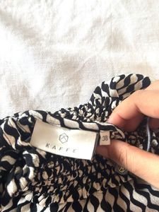 Geometric Print High Neck Blouse