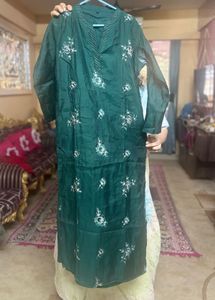 Green Embroidered Kurti