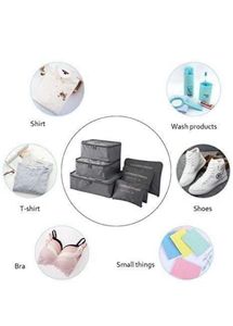 6 Pcs Nylon Travel Laundry Cosmetics Makeup Bag