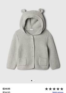 GAP Kids Bear Hoodie Cardigan