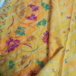 Beautiful Yellow Saree