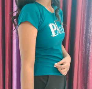 Teal Paris Graphic Tee