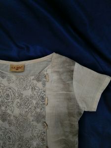 Olive-Roses Printed Kurta