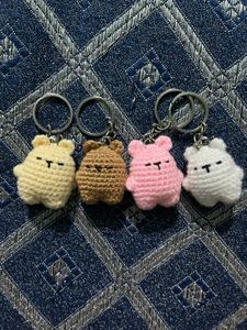 Crochet Handmade Amigurumi Bear Keychain