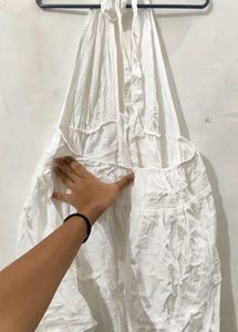 White Halter Dress