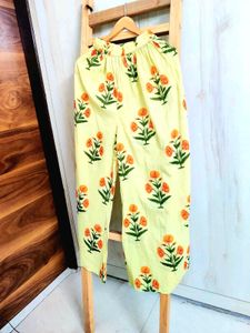 Printed Cotton Plazzo Waist Size-26-28