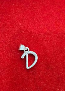 Silver &#34;D&#34; Initial Pendant