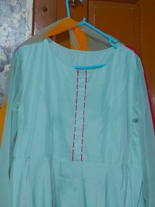 Another beautiful rayon anarkali kurti with multi