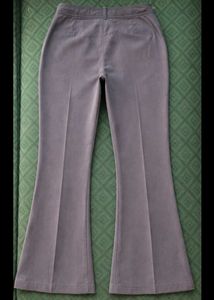 Grey Flare Leg Trousers