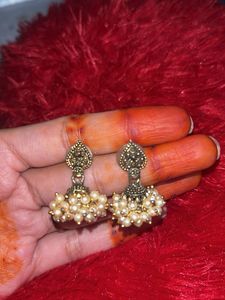 Pearl Jhumka Earrings