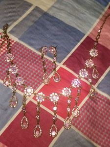 Rhinestone Necklace &amp; Earring Set