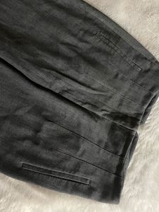 Zara Pleated Gray High-Waisted Trousers