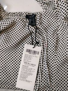 Polka Dot Puff Sleeve Top