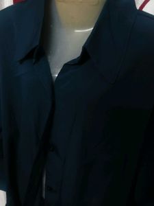 Elegant Blue 3/4 Sleeve Blouse