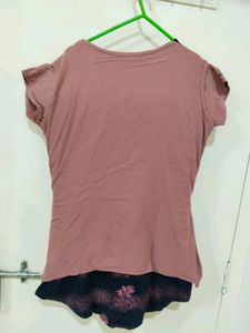 Black And Brown Colour Top With Two Layer Design