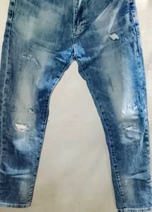Vintage Wash Denim Jeans For Men Size 30