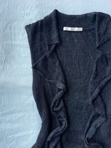 Ruffle Front Knit shrug/top