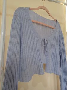 Light Blue Tie Knot Cardigan