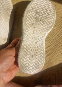 Cute Pink Baby Shoes with Flowers