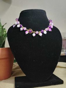 Beaded Purple Necklace