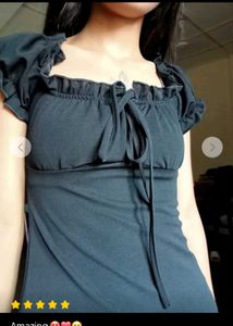 Black  Square Neck Dress Mini🖤🎚