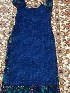Navy Blue Warm Kurti
