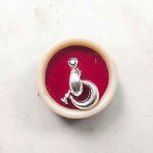 Pure Silver Black Dimond Bali Stud Earrings