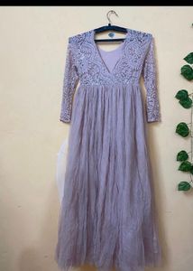 Lace &amp; Tulle Maxi Dress