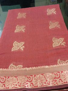 Elegant Ethnic Brick Color Saree