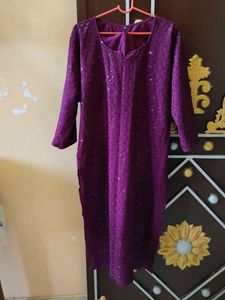 Purple Embellished Kurti