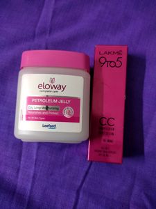 Eloway Petroleum Jelly + Lakme 9 to 5 CC Cream