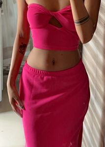 shein sexy tube top and full length skirt🦋