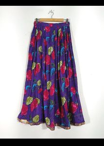 Cotton Skirt With Border