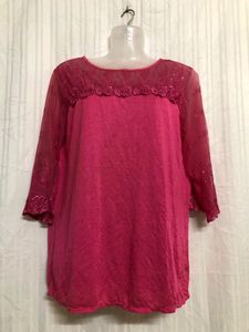 Pink Lase Stylish Top