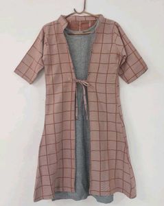 Checkered Open Front Top