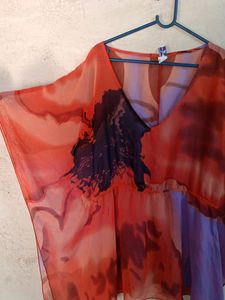 Ladies Top See-through SHRUG TYPE Multicolour