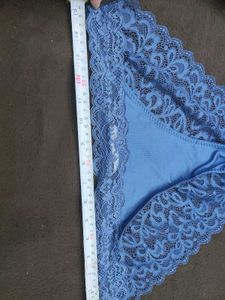 Blue Lace Trim Thong 🖤