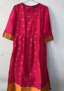 Pink Printed Kurta