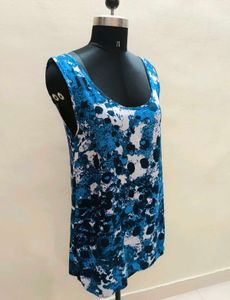 New Abstract Print Sleeveless Top