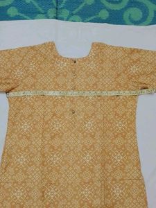 New Mustard Colour Small Collar Kurti