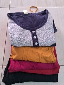 Daily Wear 4 Leggins And Night Dress Top