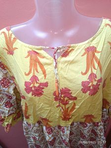 Xxl Floral Print Kurta