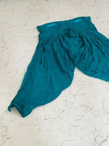 Red &amp; Teal Embroidered Fabric