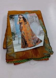 Elegant Floral Print Saree