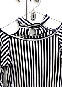 Formal  Black And White Top For Women