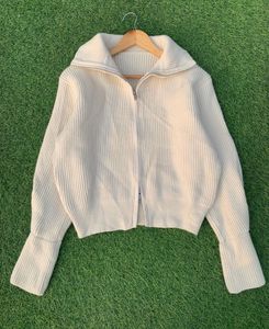 Cozy Knit Zip-Up Sweater