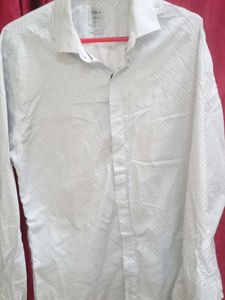White Patterned Men's Shirt