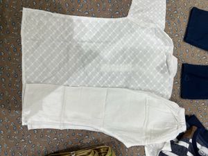 White Chikan Kurta Pyjama