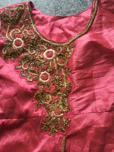 Maroon Embellished Anarkali Dress