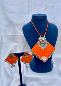 Handmade Elephant Necklace & Earrings
